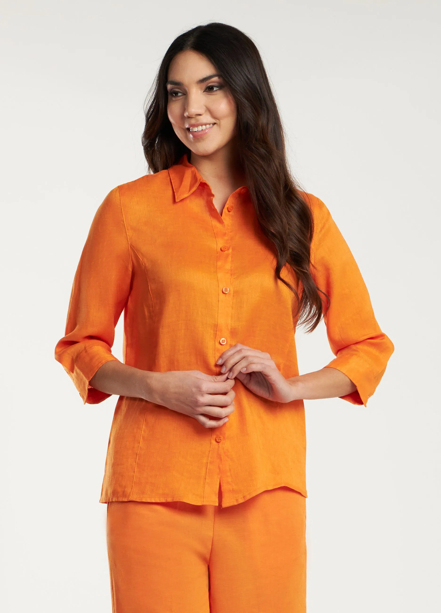 Camicia in puro lino donna