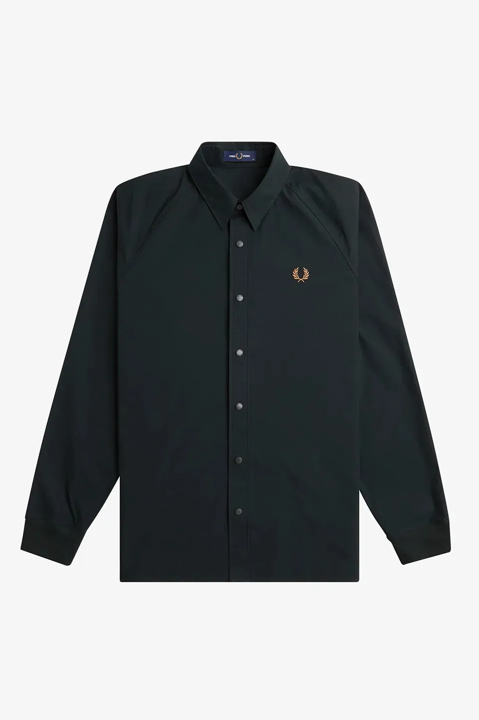 Camicia Raglan Fred Perry Verde Scuro da Uomo