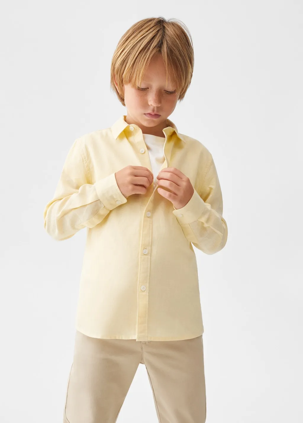 Camicia regular-fit lino