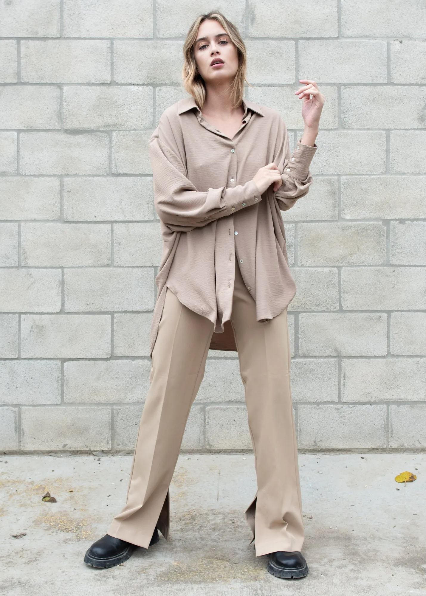 Camicia testurizzata oversize