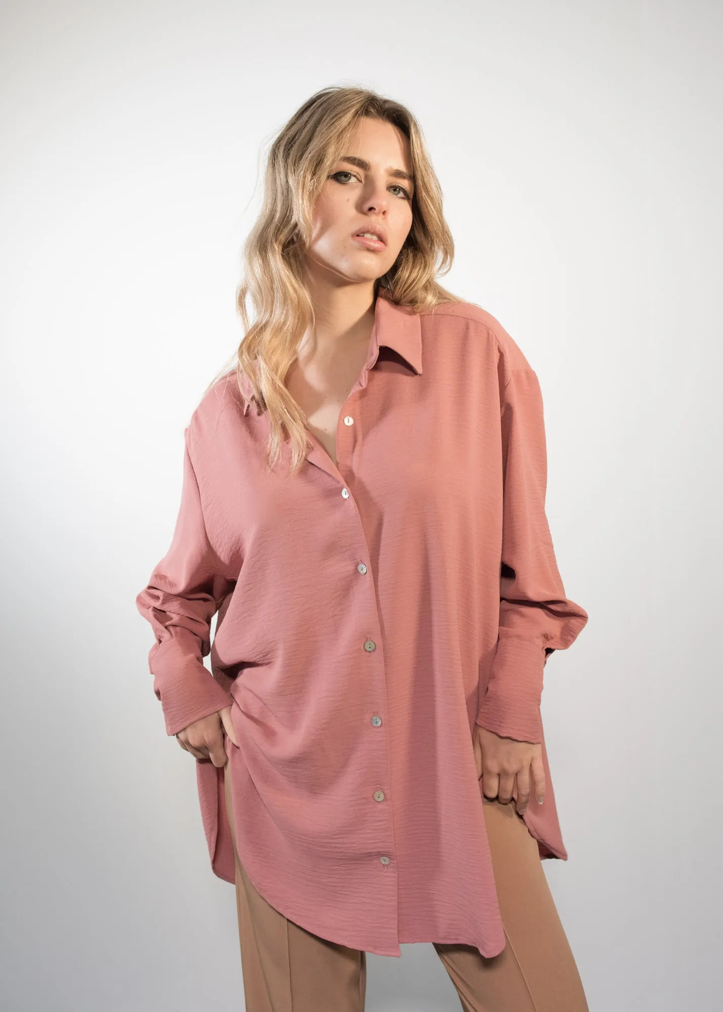Camicia testurizzata oversize
