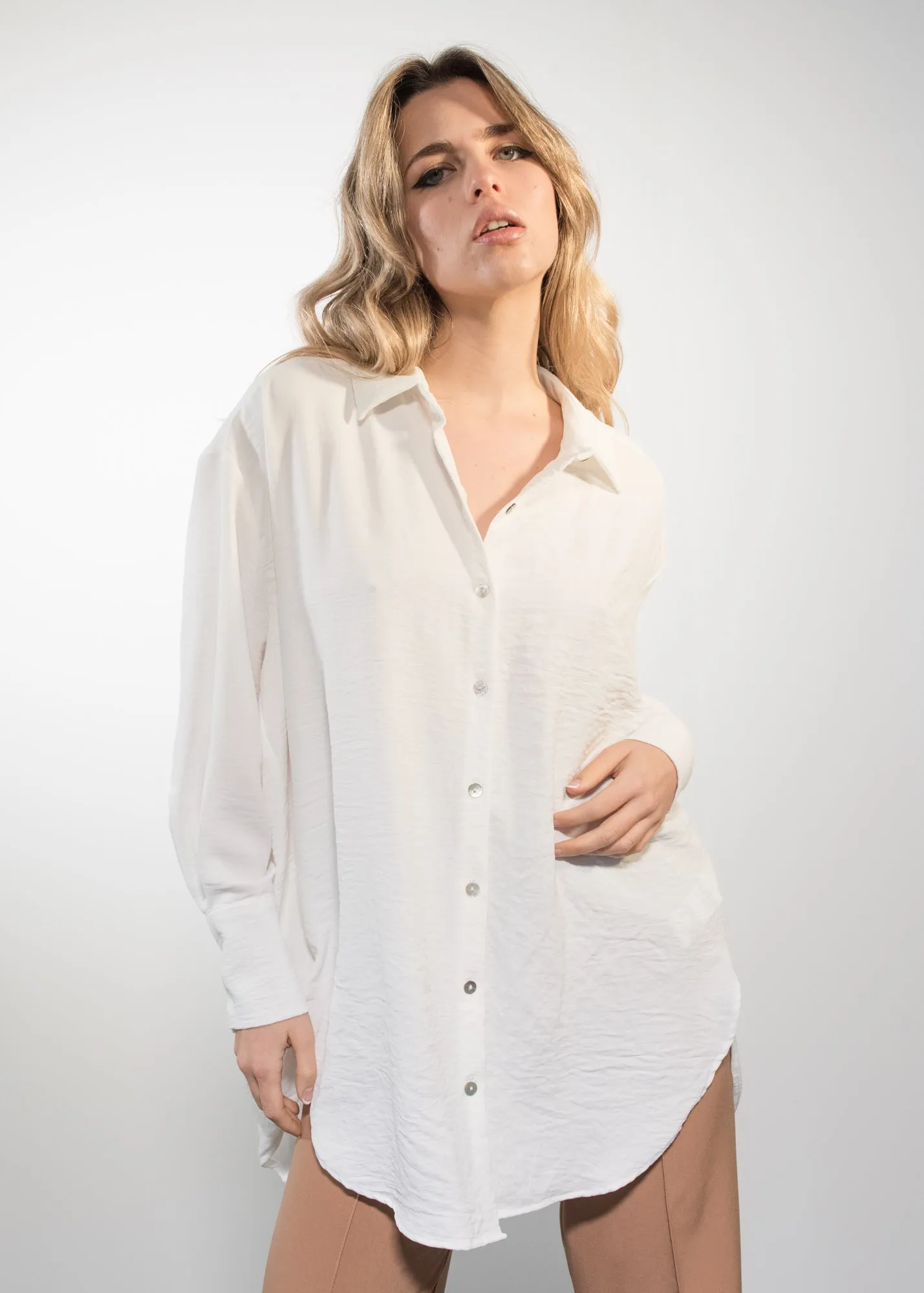 Camicia testurizzata oversize