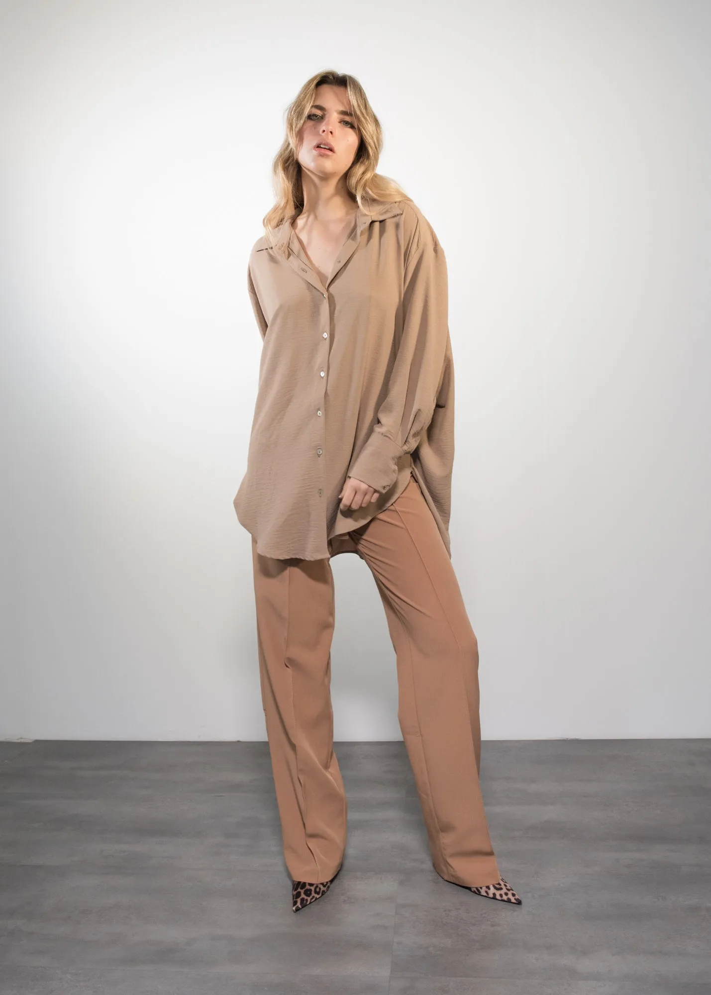 Camicia testurizzata oversize