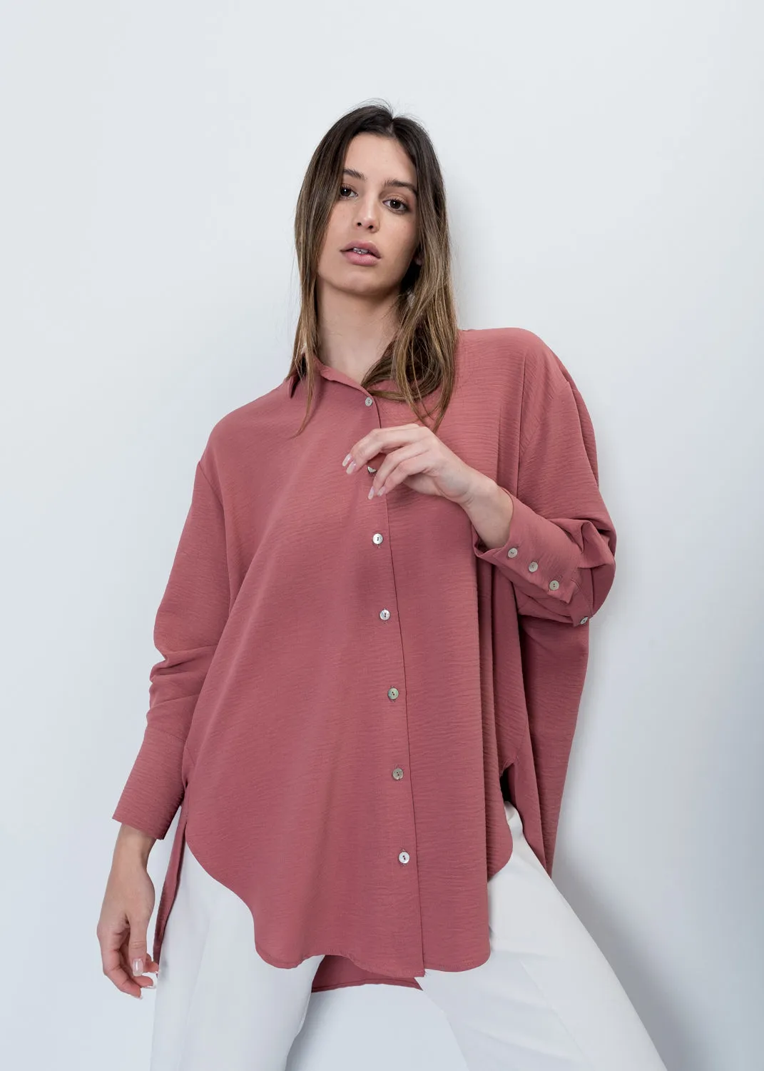 Camicia testurizzata oversize