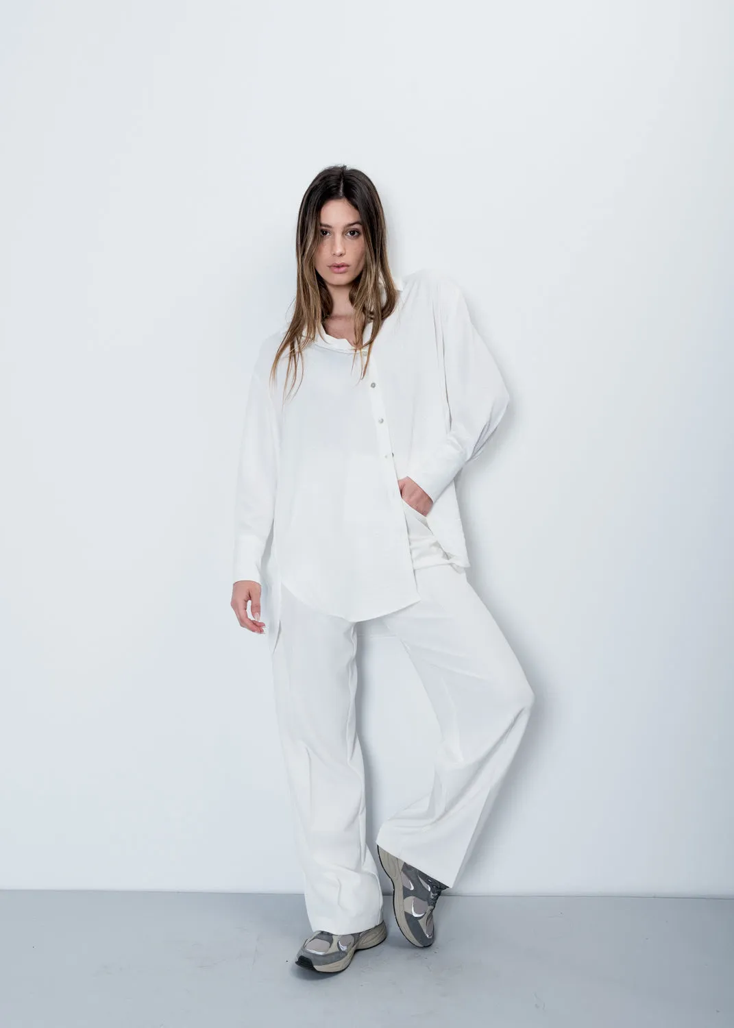 Camicia testurizzata oversize
