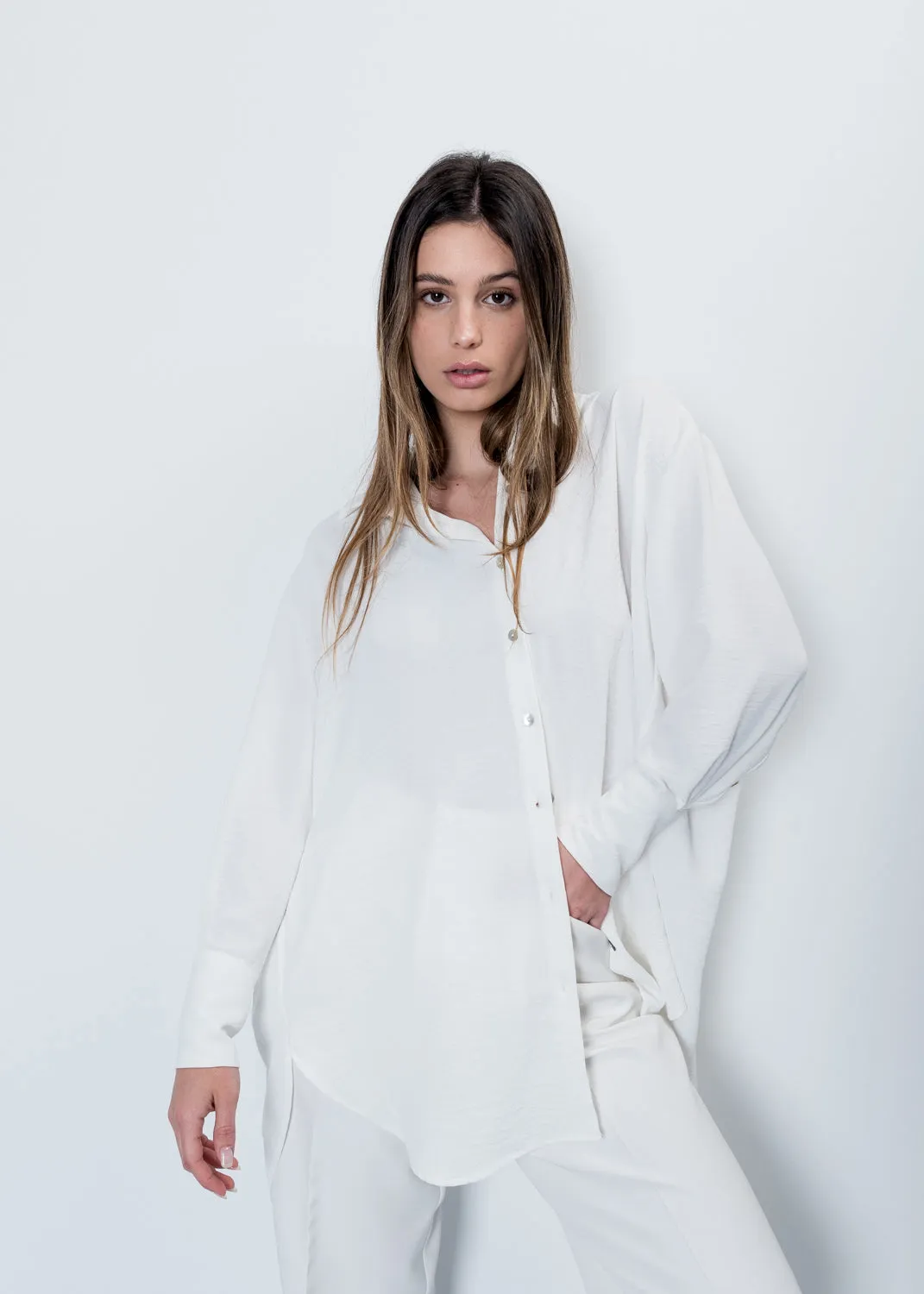 Camicia testurizzata oversize
