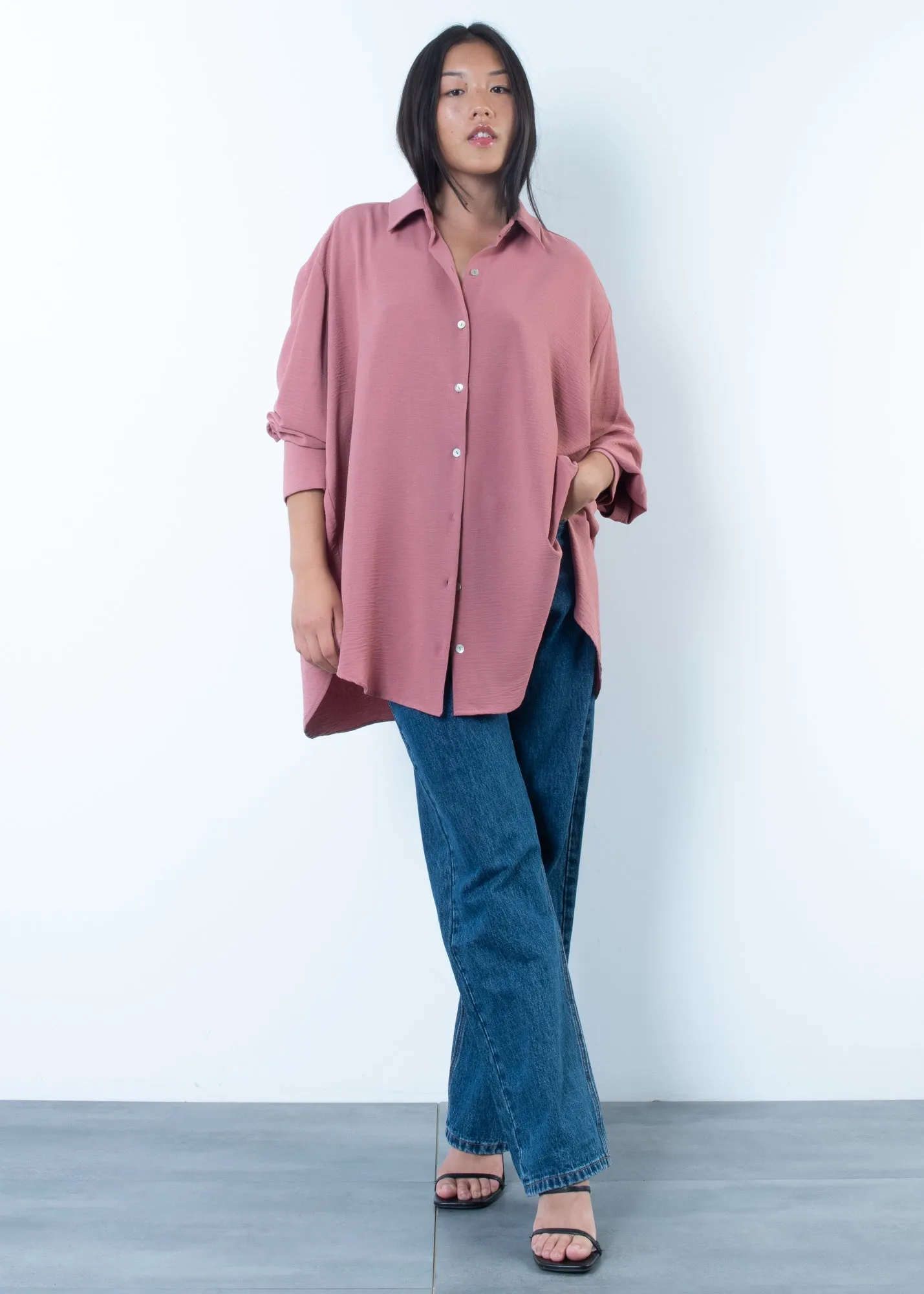 Camicia testurizzata oversize