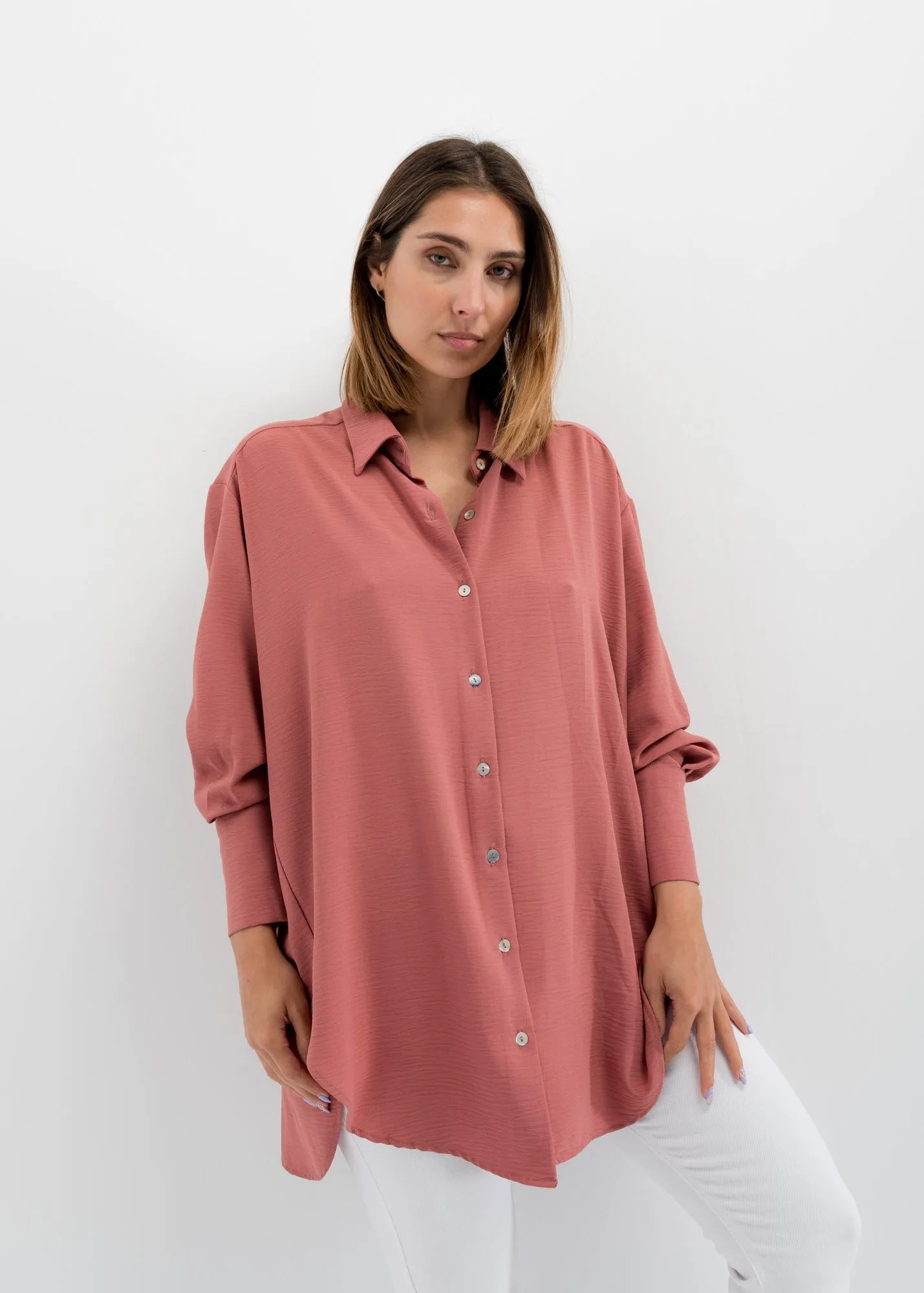 Camicia testurizzata oversize