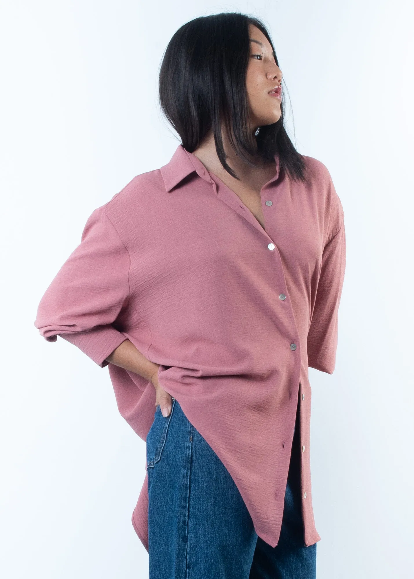 Camicia testurizzata oversize