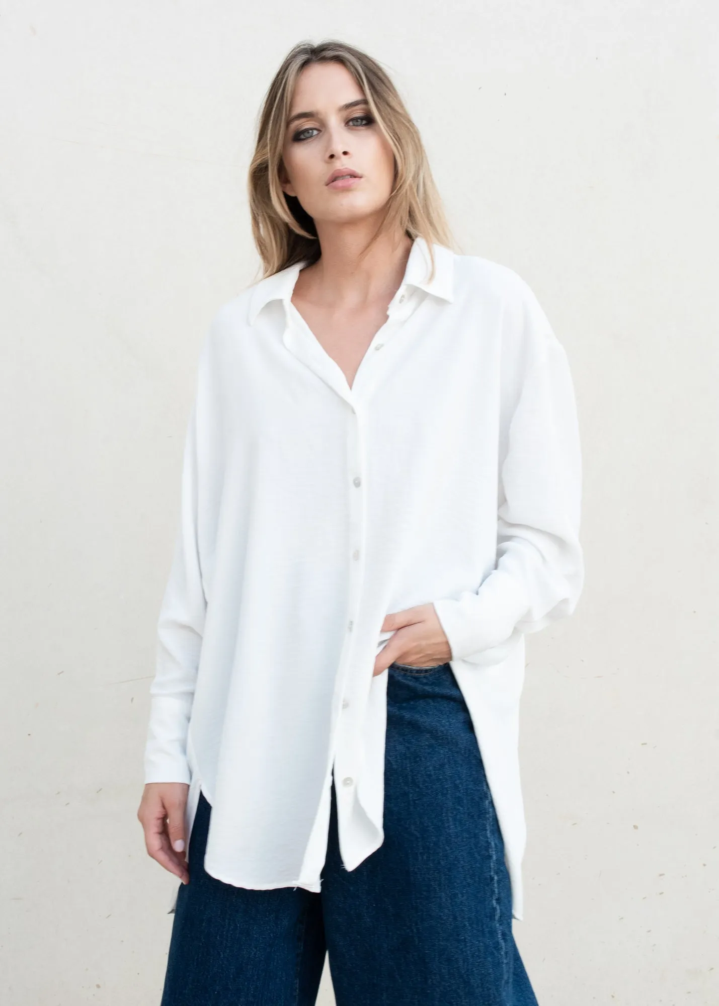 Camicia testurizzata oversize