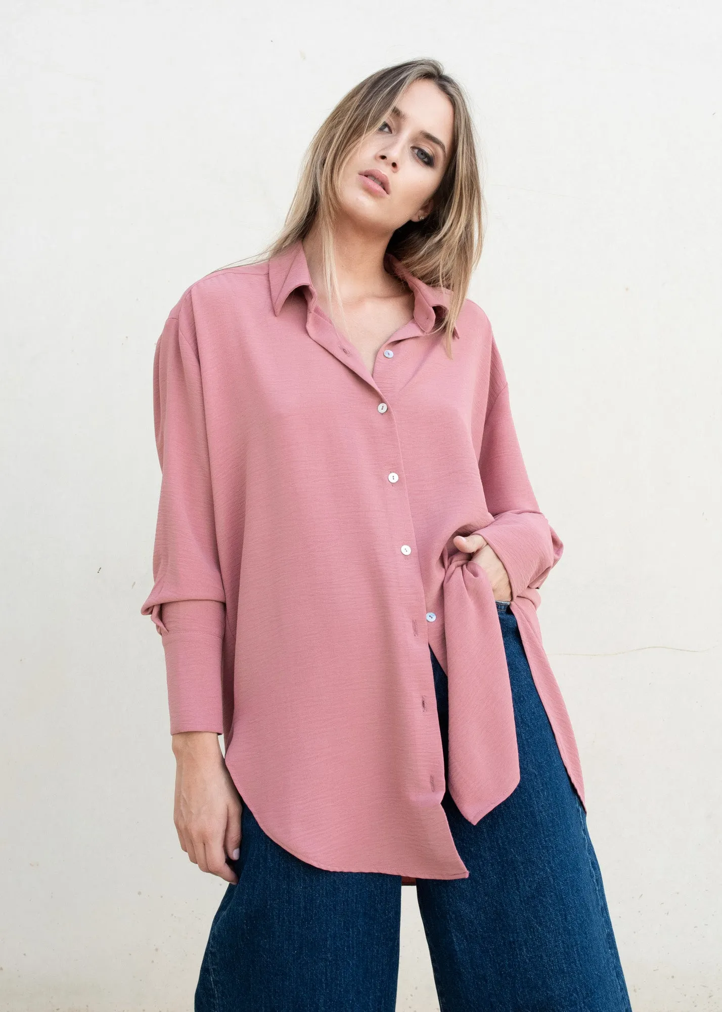 Camicia testurizzata oversize