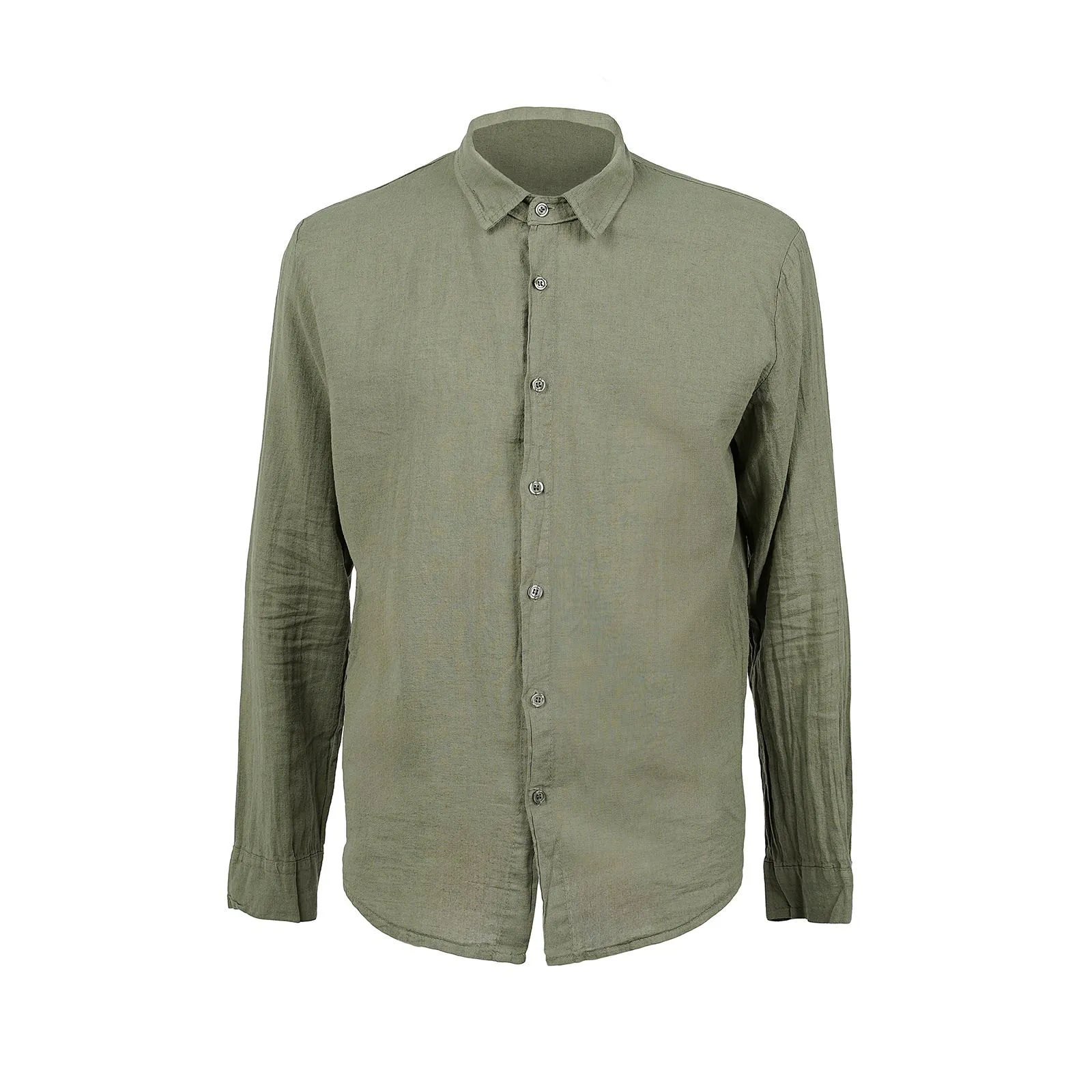 Camicia verde in lino