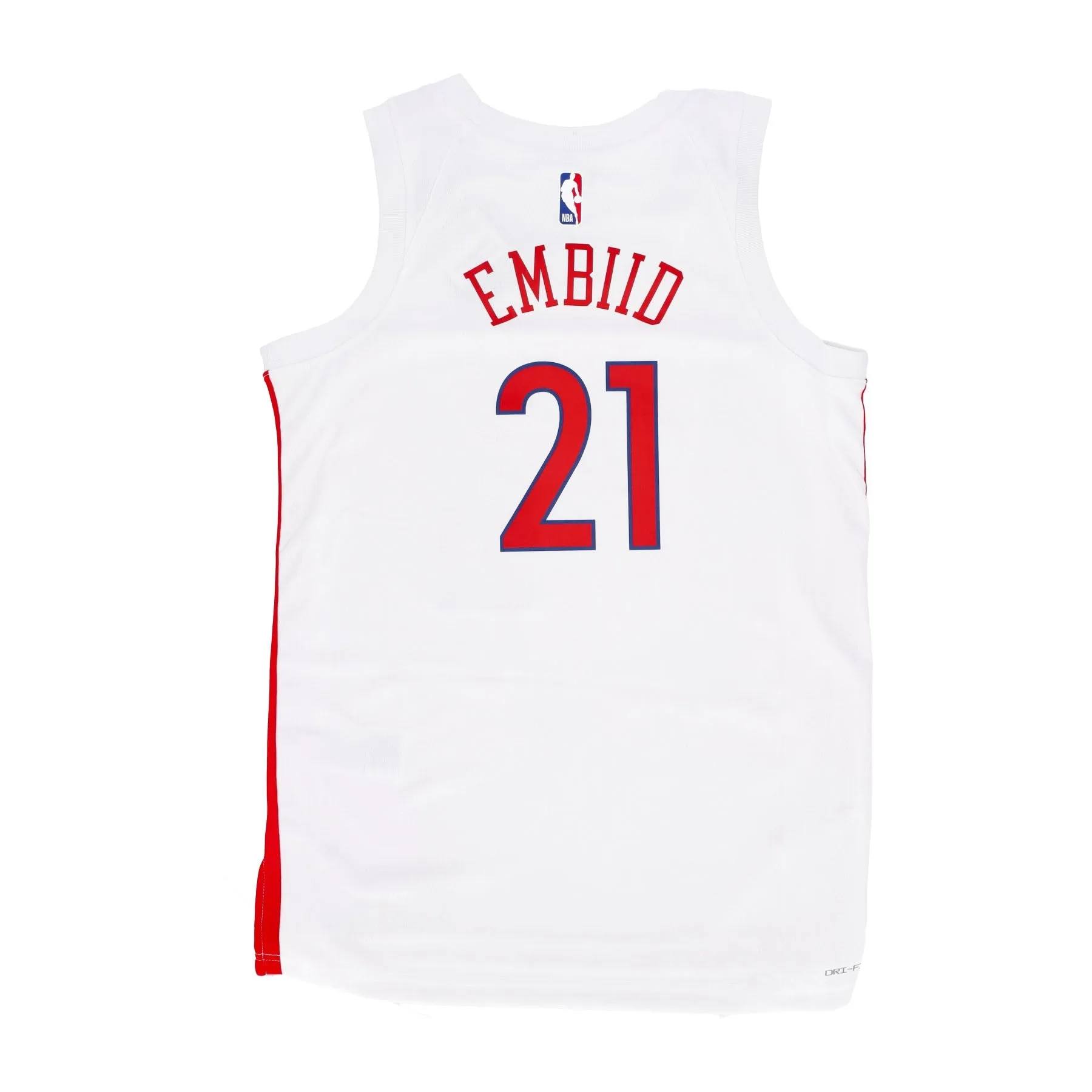 Canotta Basket Uomo Nba City Edition 22 Dri-fit Swingman Jersey No 21 Joel Embiid Phi76e White