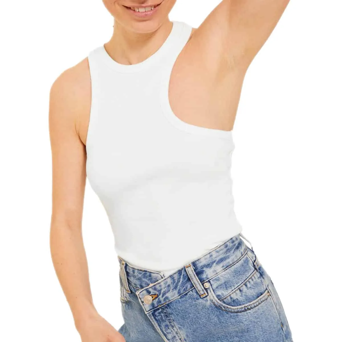 Canotta Spalla Asimmetrica Costine FULA Donna JJXX