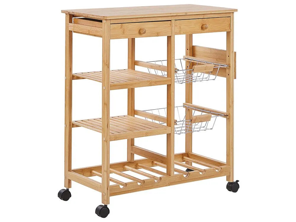 Carrello portavivande MORINO Legno di bambù Marrone chiaro