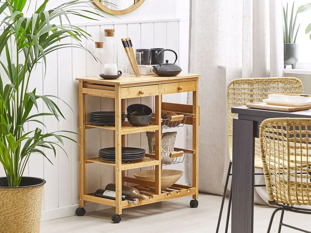 Carrello portavivande MORINO Legno di bambù Marrone chiaro