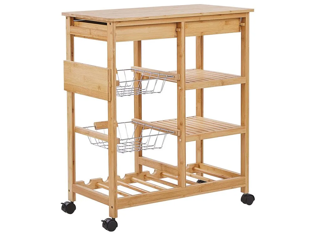 Carrello portavivande MORINO Legno di bambù Marrone chiaro