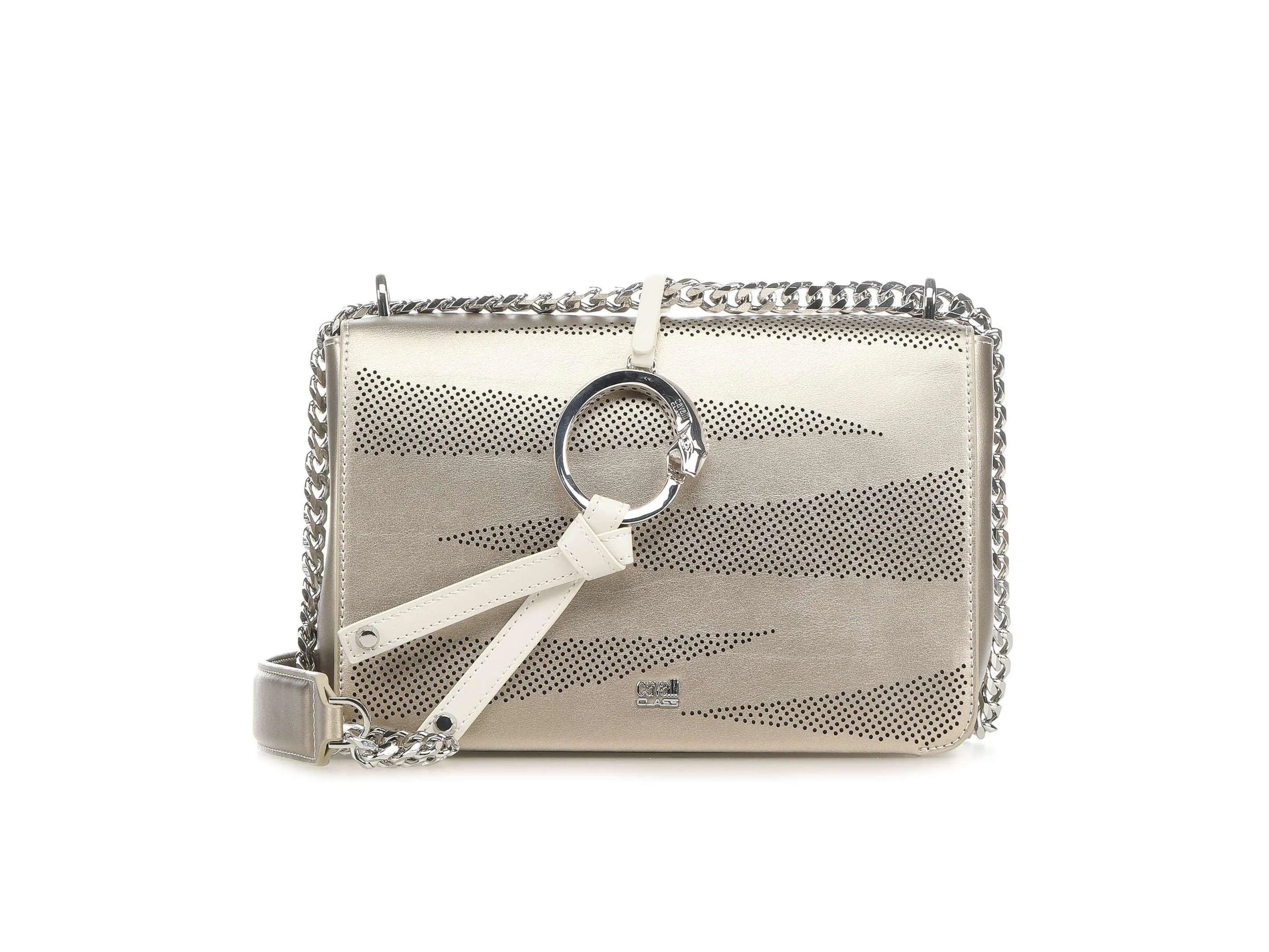CAVALLI Class City Zebra Borsa Pelle Platinum Nude CMY001