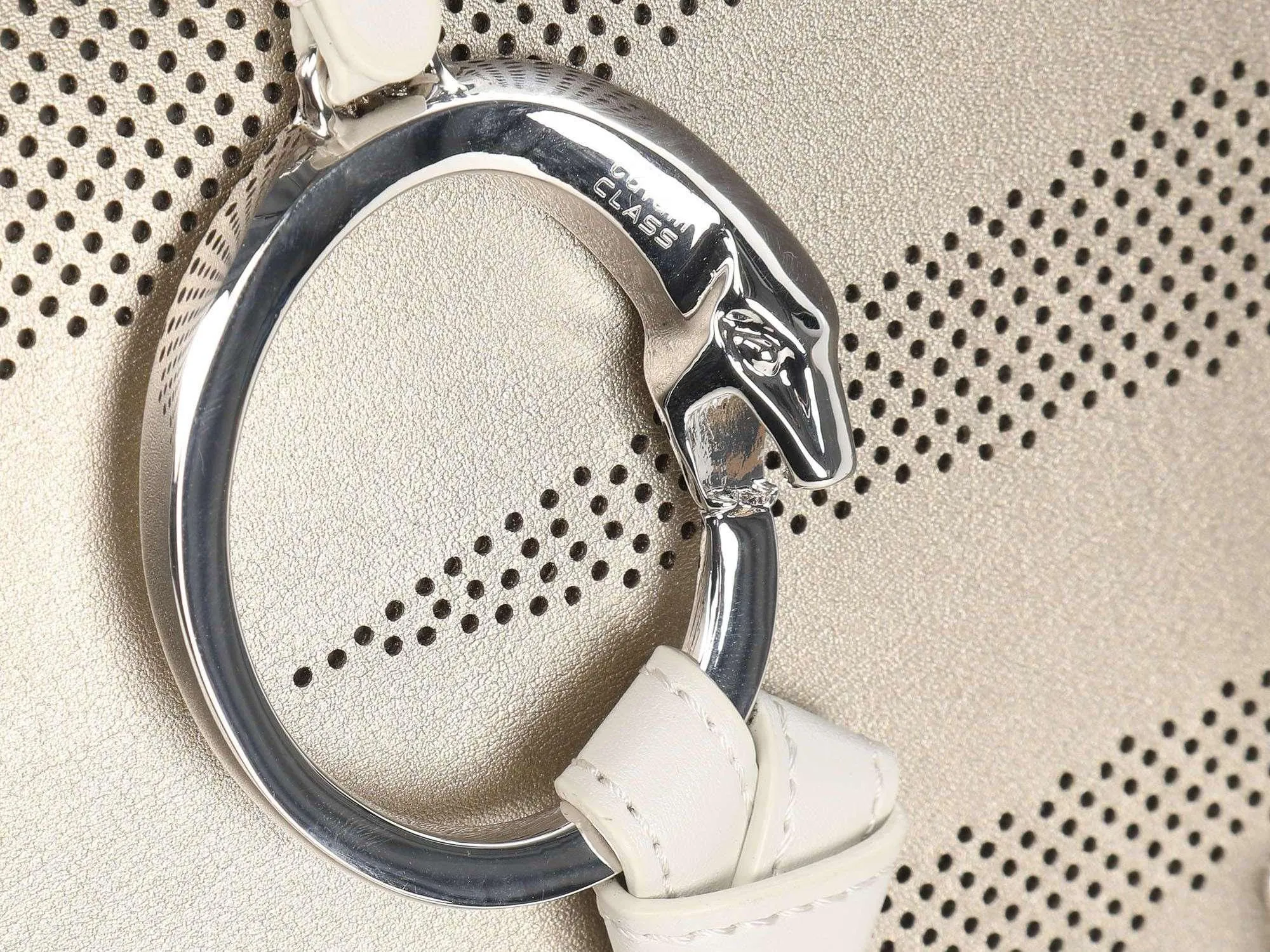 CAVALLI Class City Zebra Borsa Pelle Platinum Nude CMY001