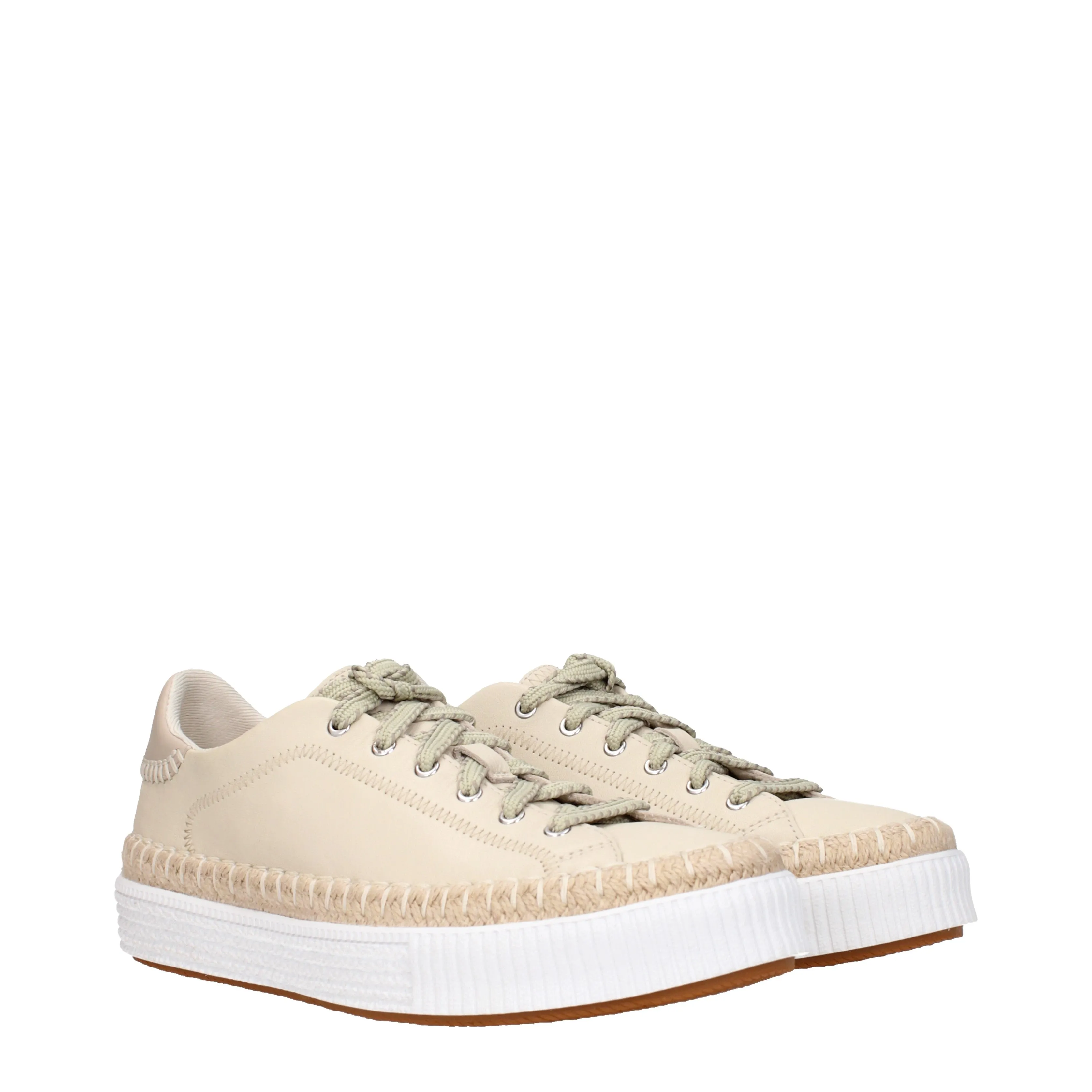 Chloé Sneakers Donna Pelle Beige/Perla