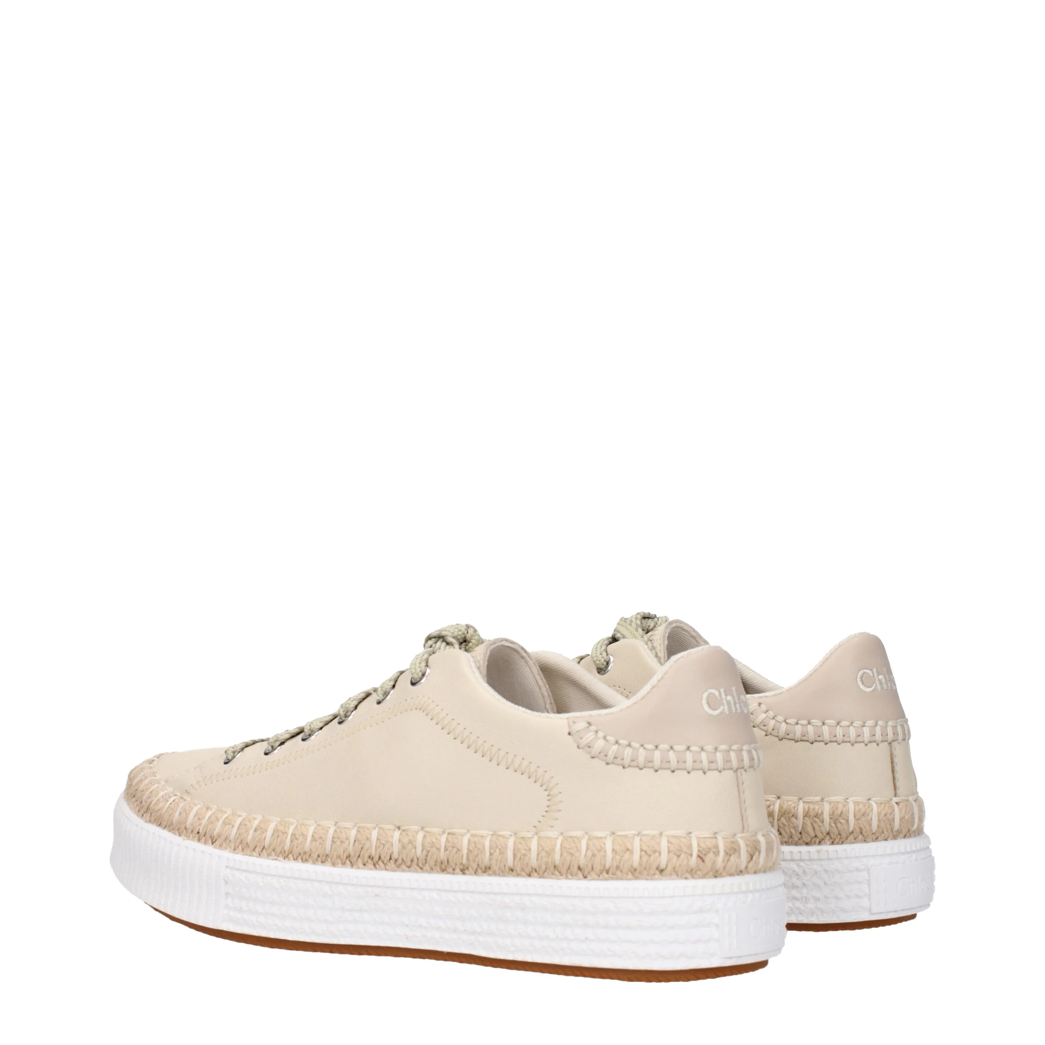 Chloé Sneakers Donna Pelle Beige/Perla