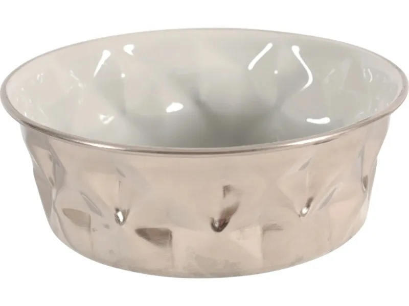 Ciotola inox diamond grigio Small