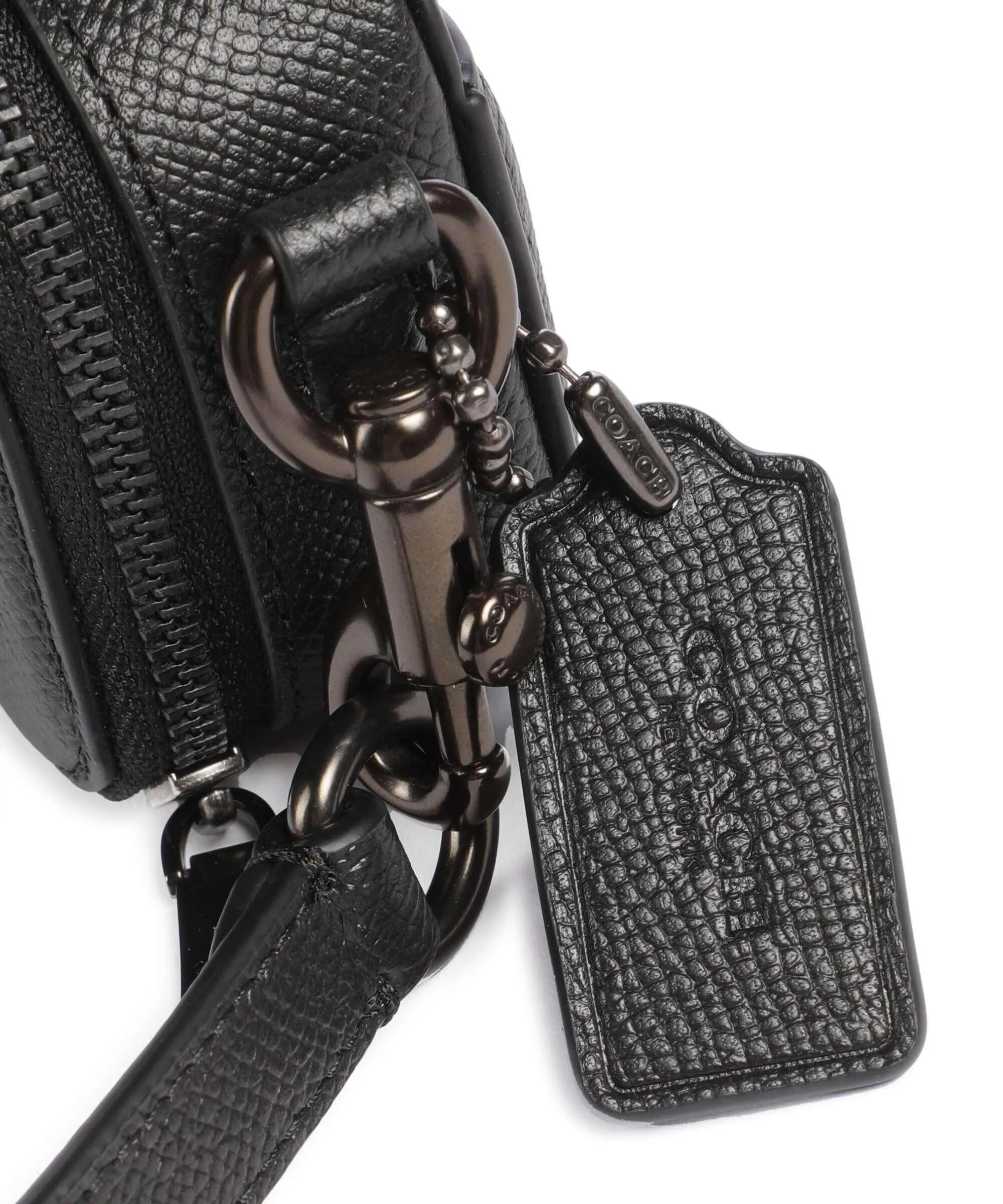  Coach Borsa a tracolla pelle granulata nero  