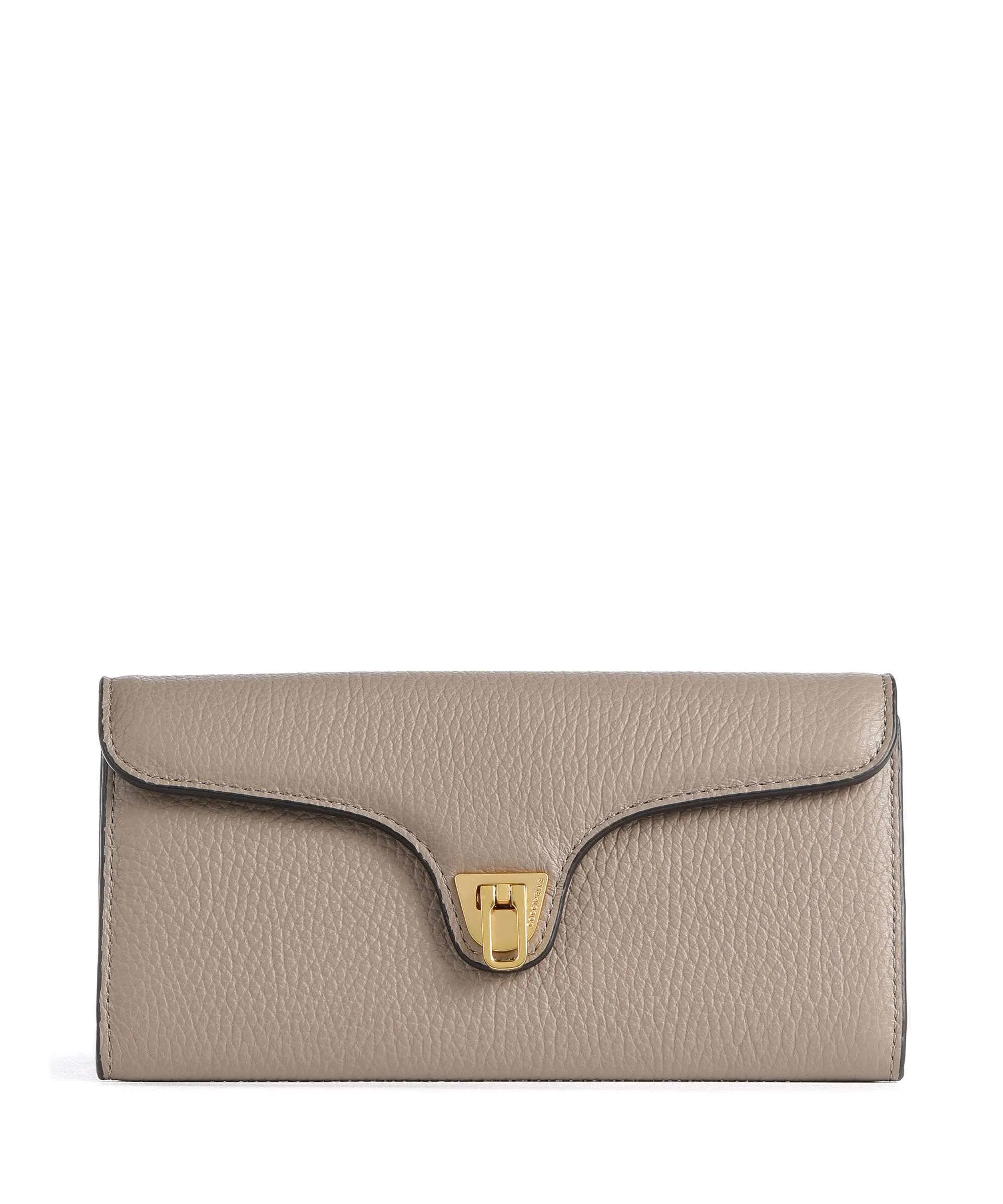  Coccinelle Beat Soft Portafoglio pelle granulata taupe  