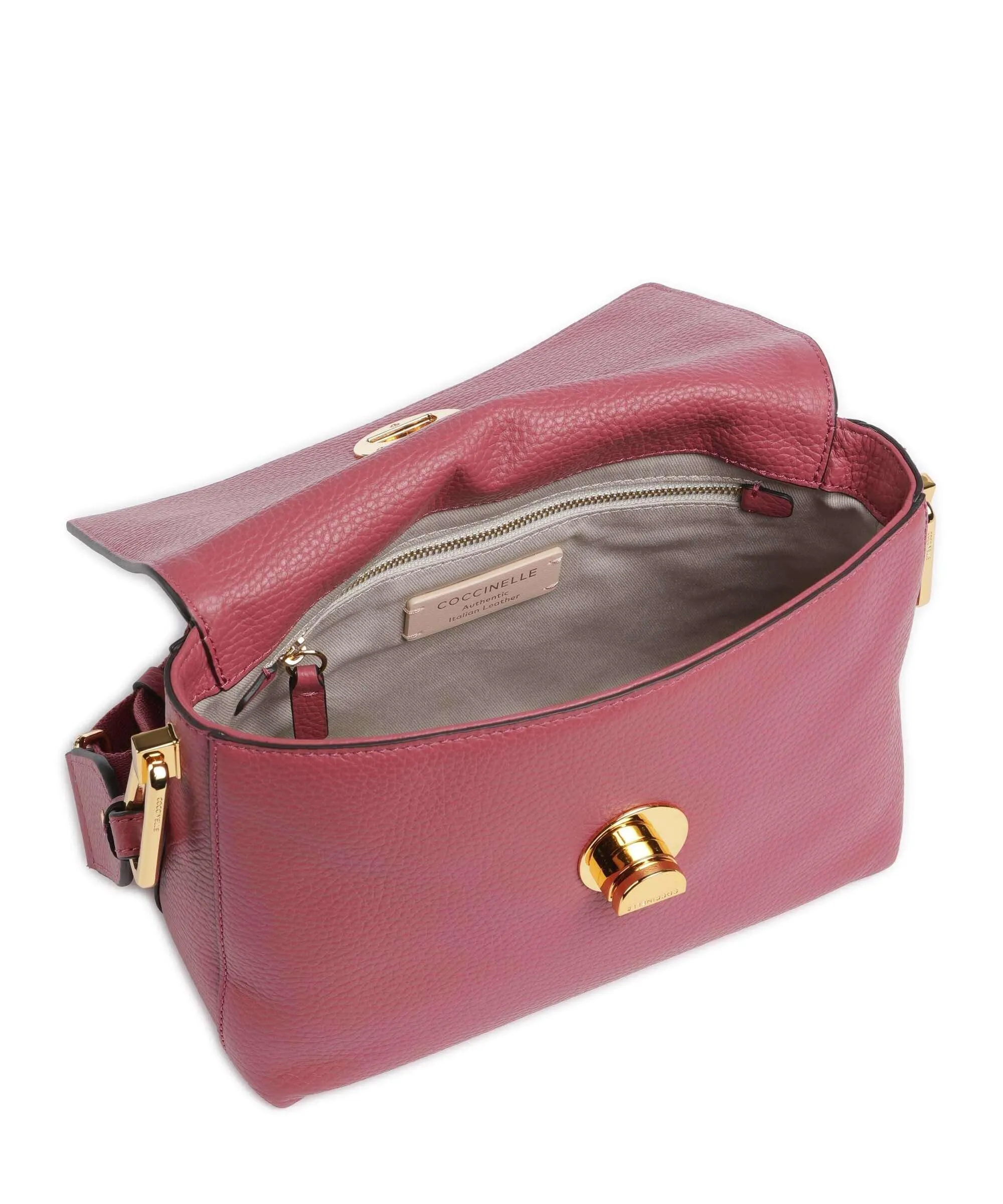  Coccinelle Liya Signature Borsa a tracolla pelle di vacchetta grana rosa antico  