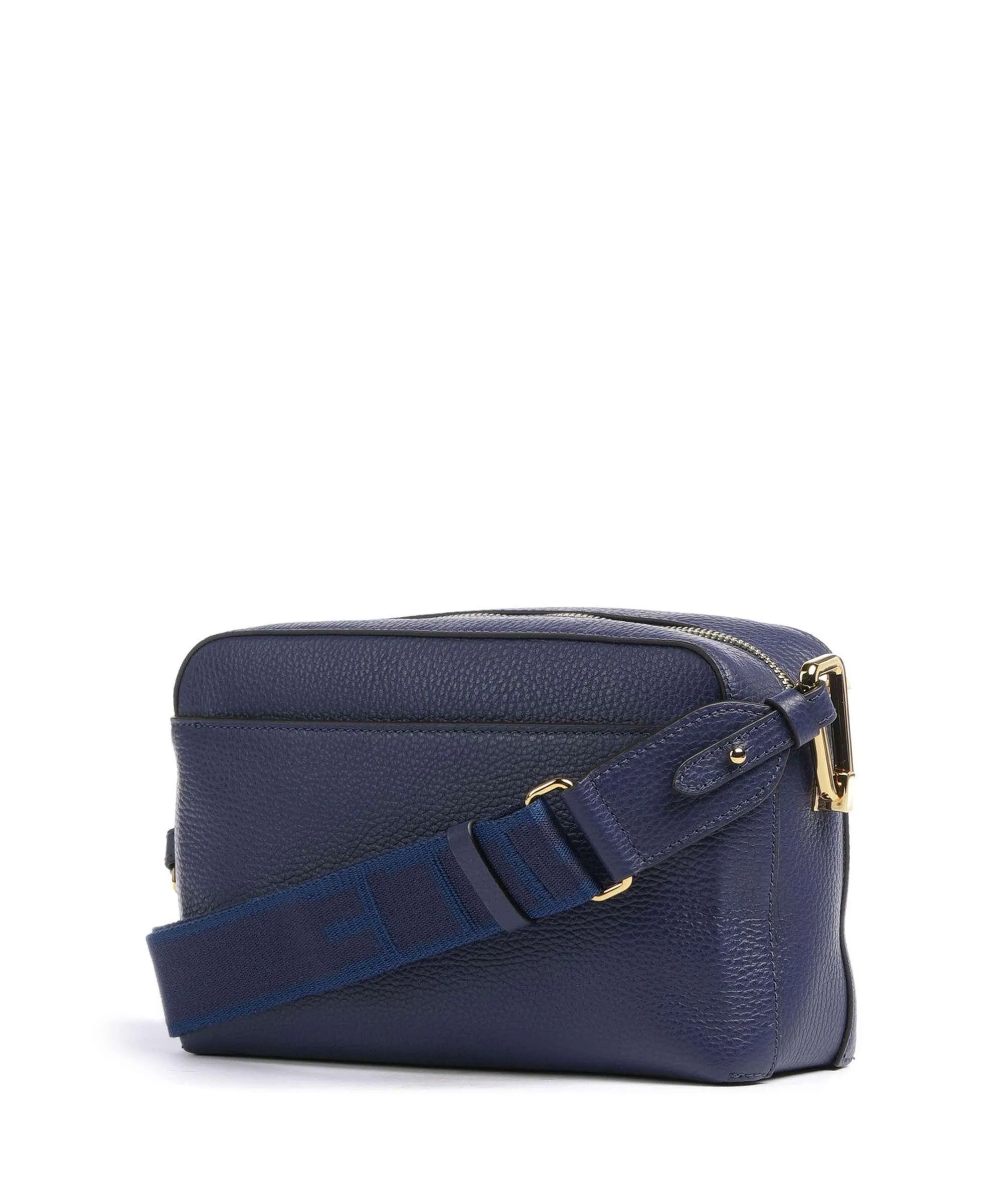  Coccinelle Liya Signature Borsa a tracolla pelle granulata blu scuro  