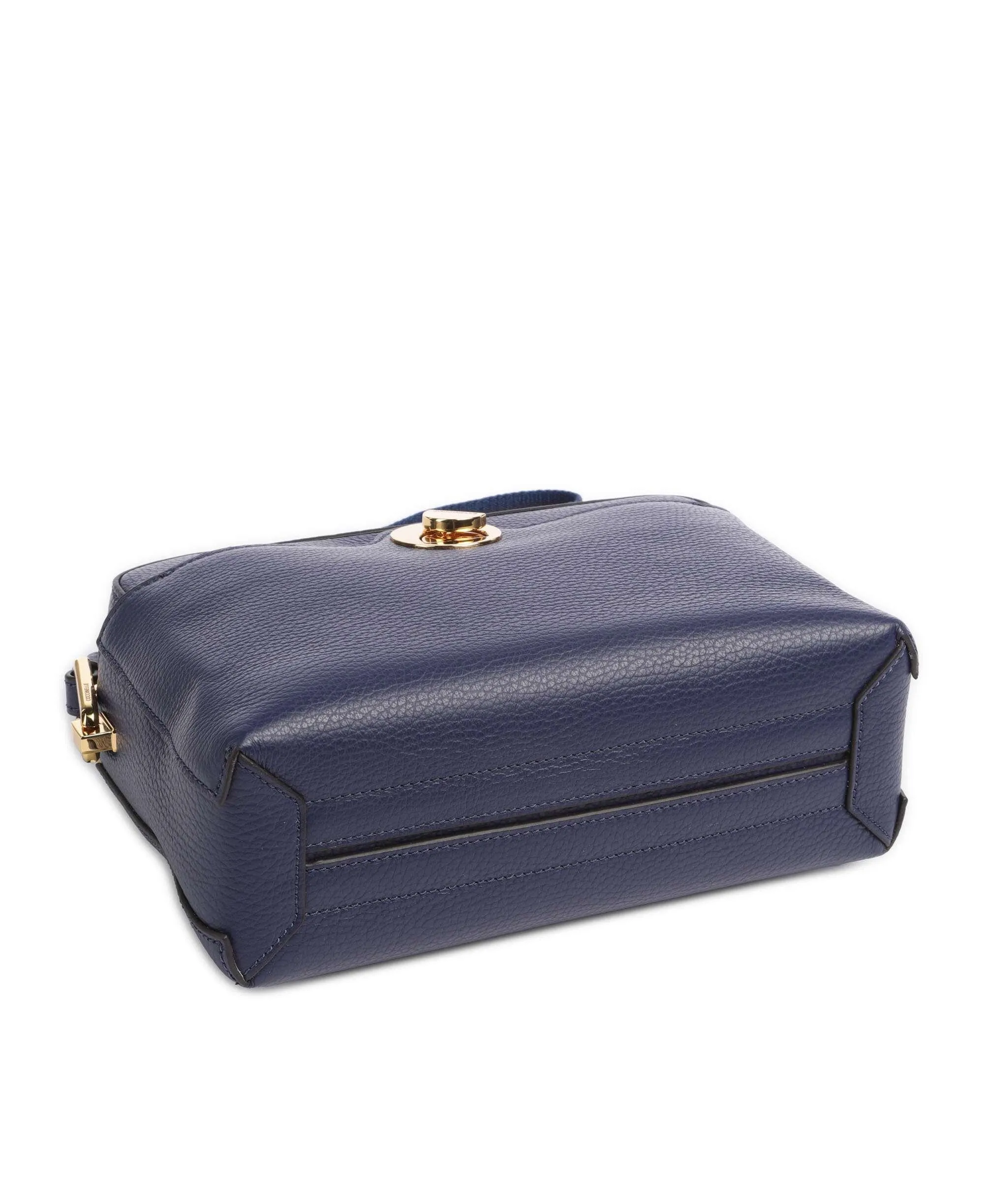  Coccinelle Liya Signature Borsa a tracolla pelle granulata blu scuro  