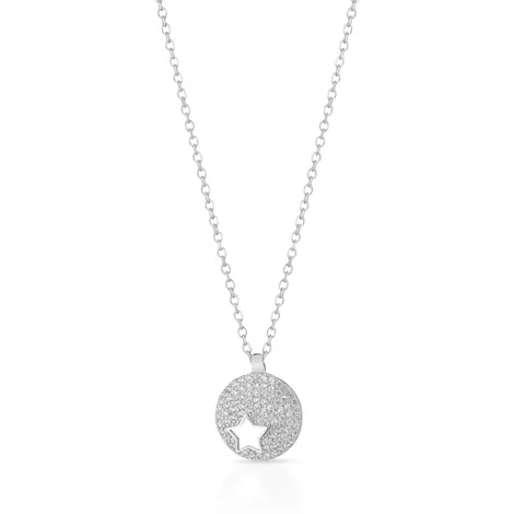  Collana in argento con stellina traforata