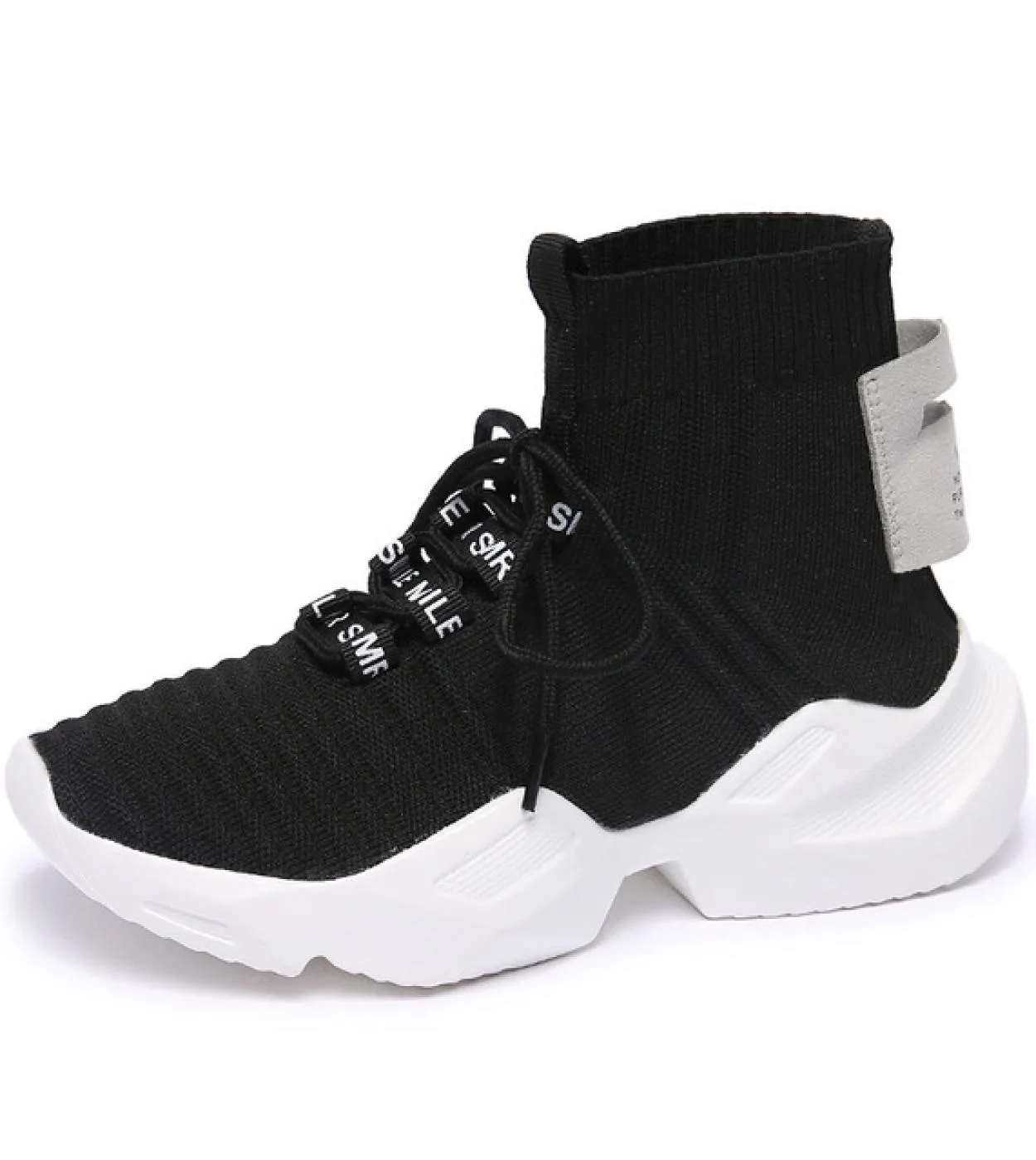 Comemore Sneakers Women 2022 New Spring Hidden Wedge Sock Shoes Woman Thick Bottom High Top Shoe Female Tennis 40 Free S