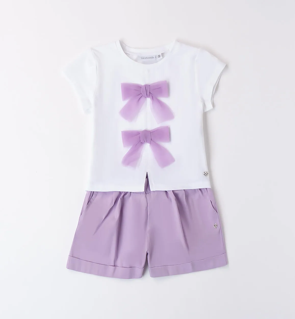 Completo bambina con fiocchi