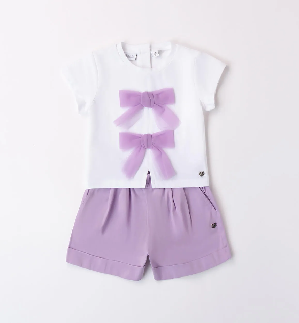 Completo bambina con fiocchi