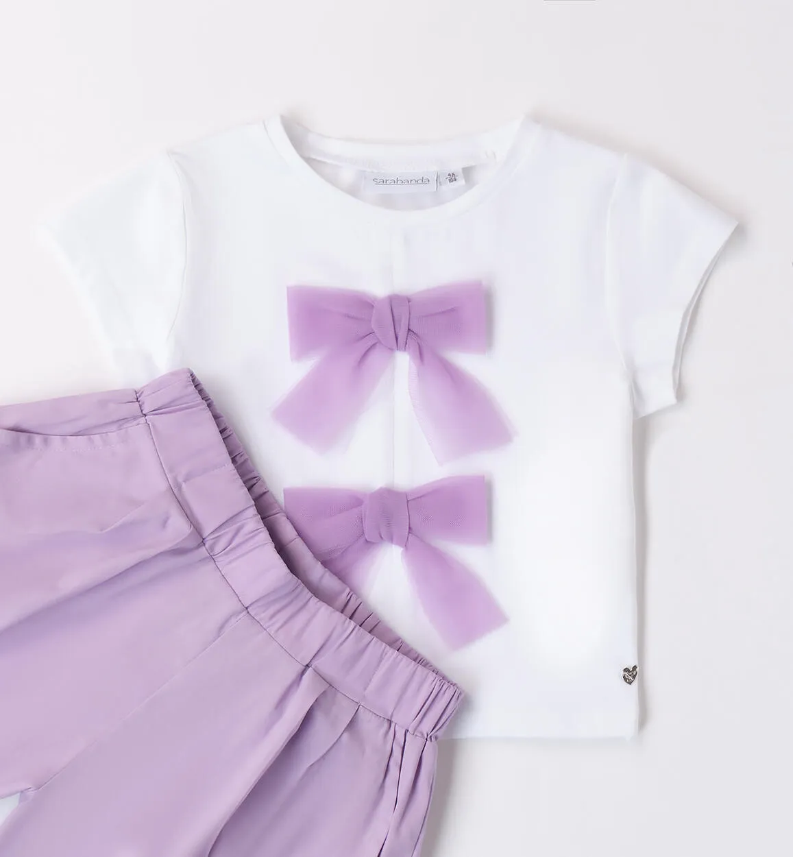 Completo bambina con fiocchi