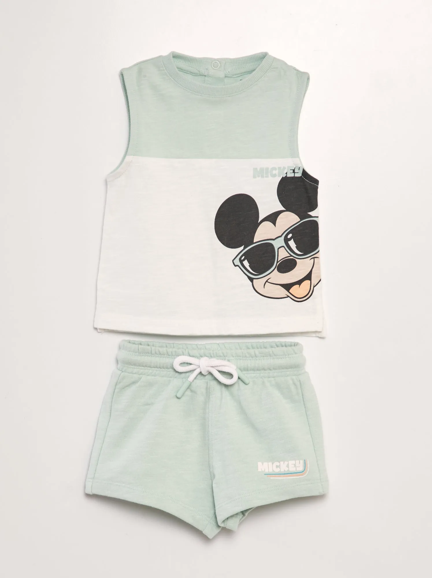 Completo canotta + shorts 'Topolino' - 2 pezzi - BIANCO