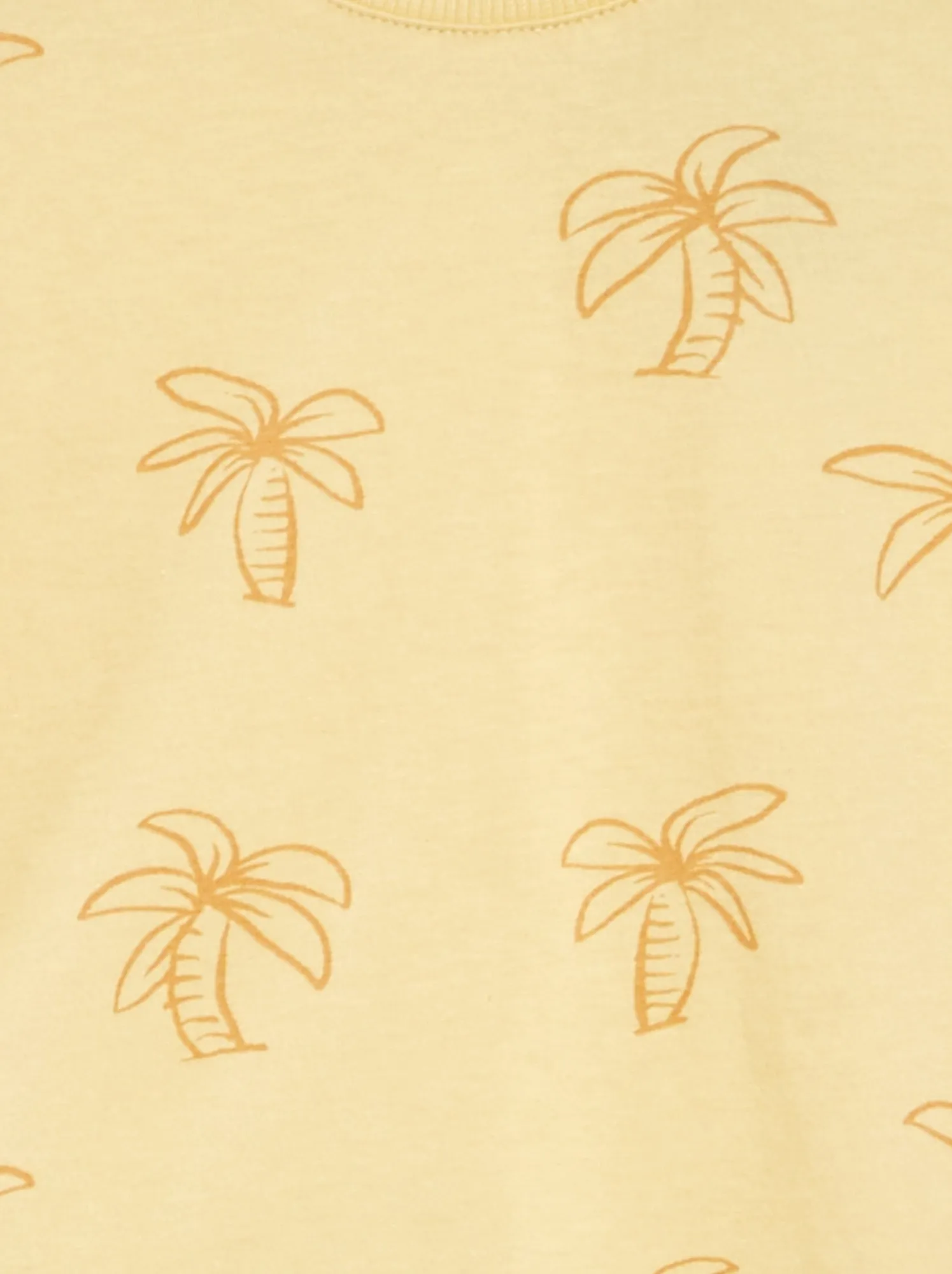 Completo t-shirt + shorts in french terry - 2 pezzi - GIALLO