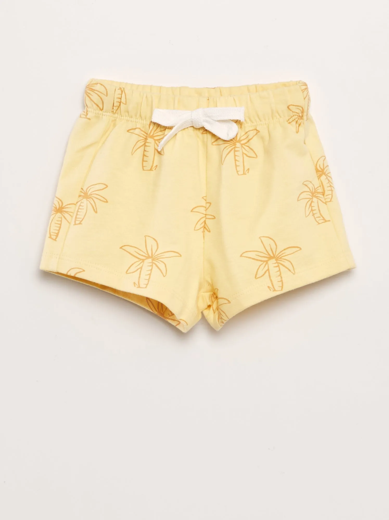 Completo t-shirt + shorts in french terry - 2 pezzi - GIALLO
