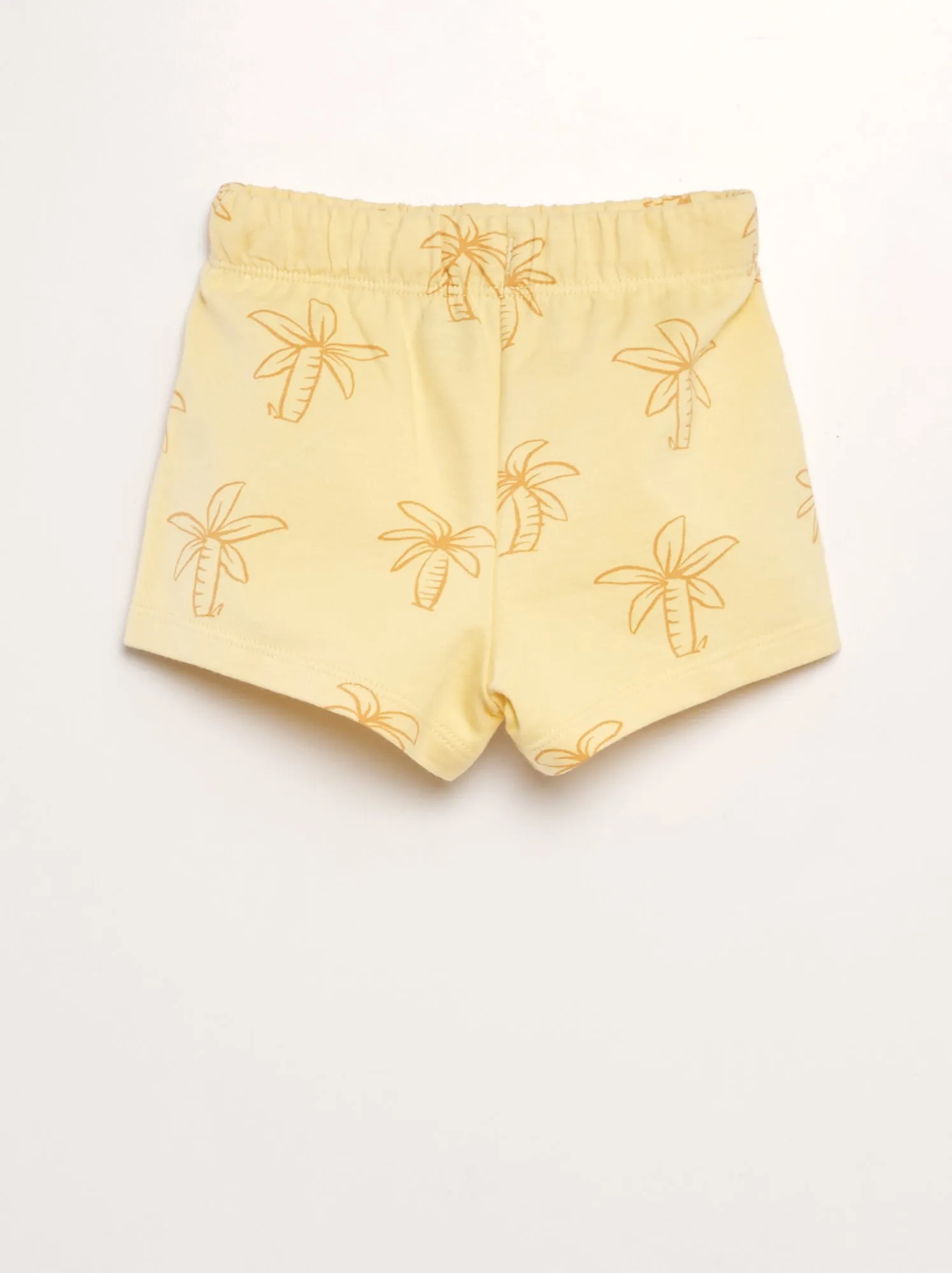 Completo t-shirt + shorts in french terry - 2 pezzi - GIALLO