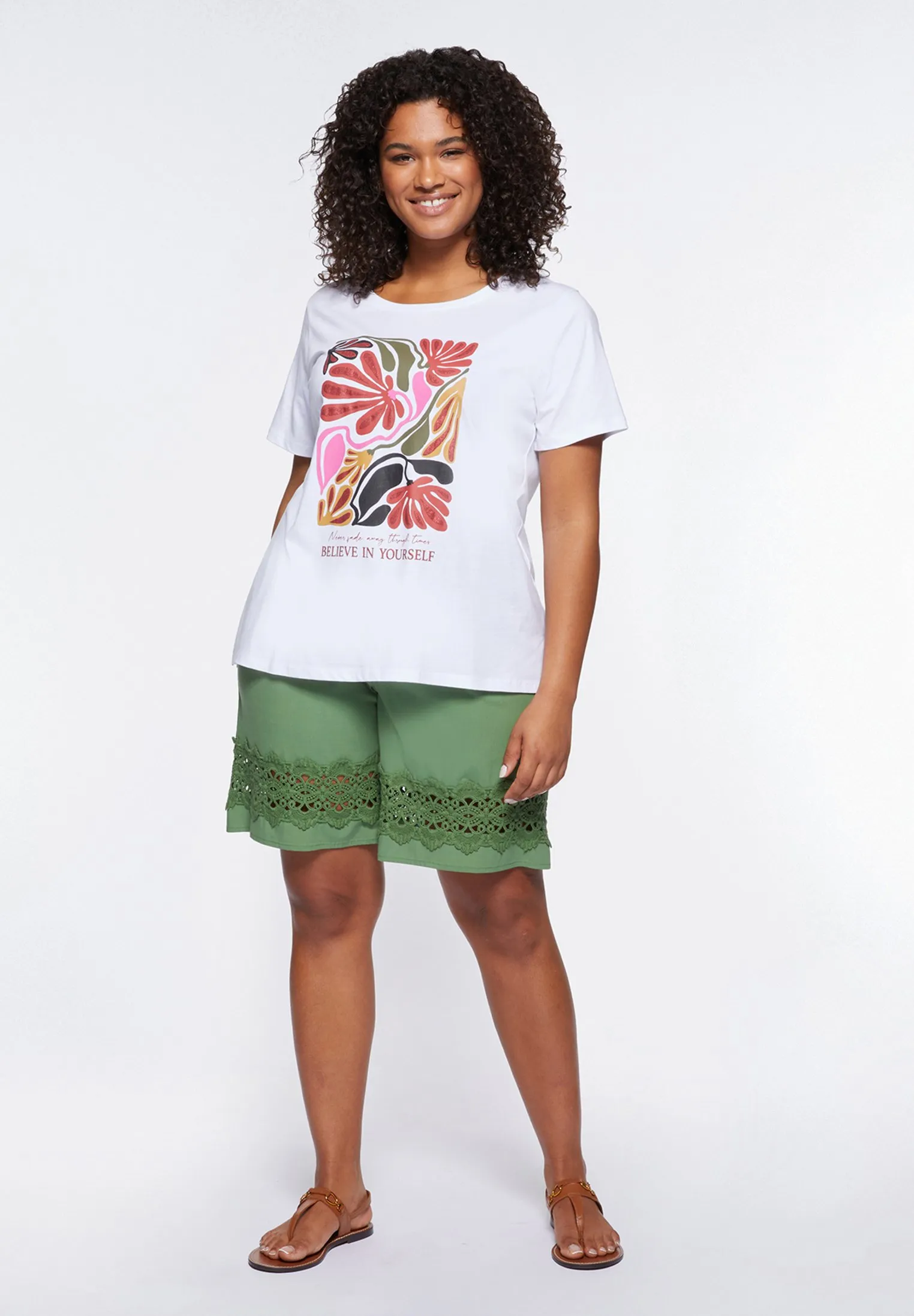 CON E GLITTER - T-shirt con stampa