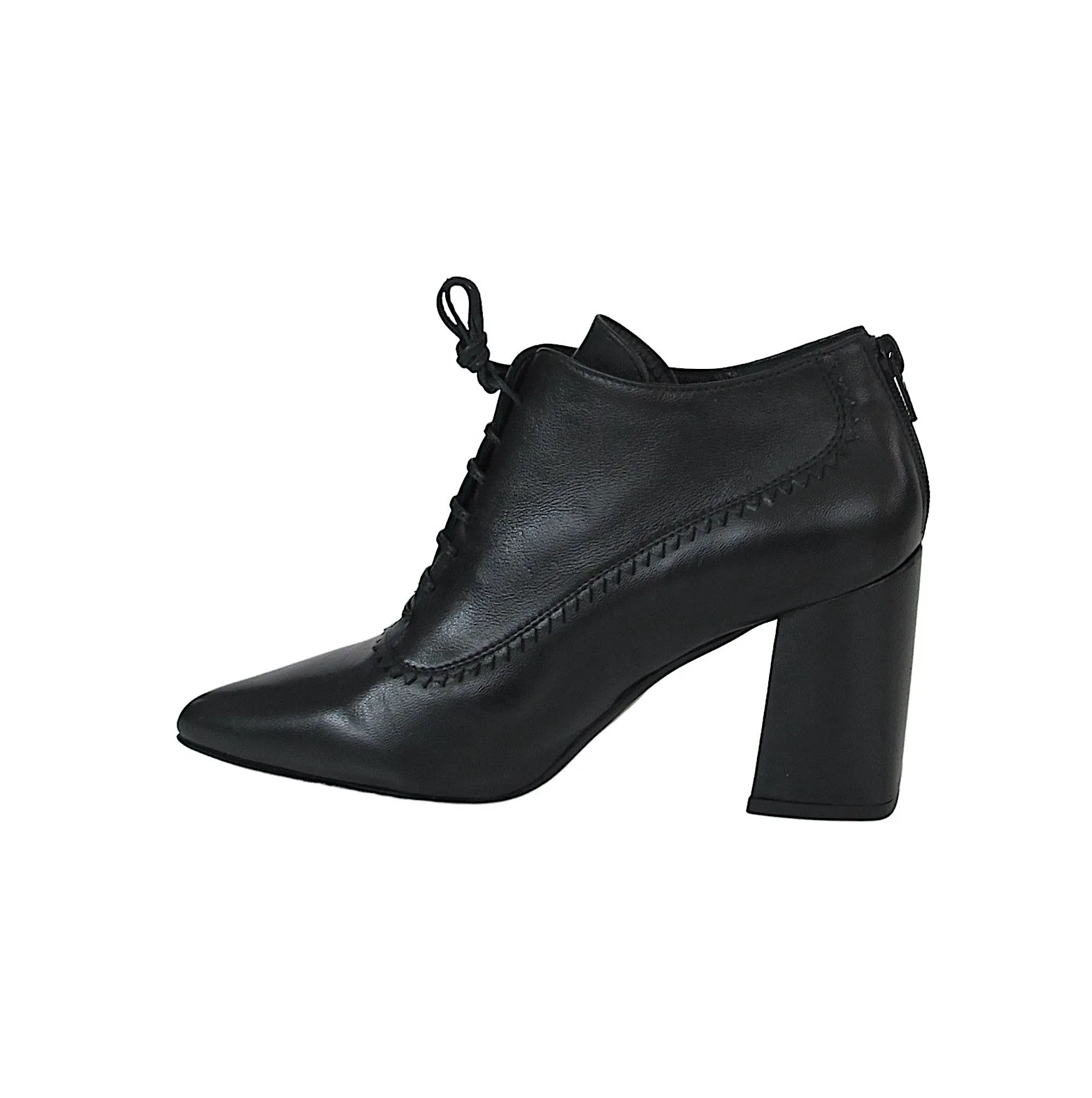 CRISTINA MILLOTTI scarpe donna allacciata tacco 8 AR1527 NAPPA NERO inverno 2021