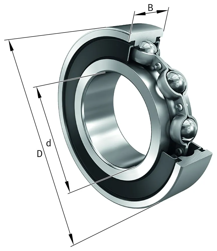 Cuscinetto a sfere a scanalatura profonda Cuscinetti radiali a una corona di sfere FAG, Ø int. 35mm, Ø est. 80mm,