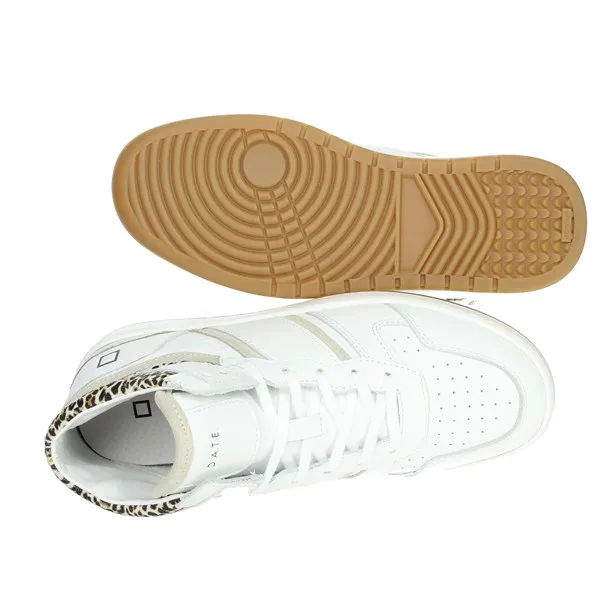 D.A.T.E.  SNEAKERS ALTA SPORT HIGH CAMP.160 BIANCO/BEIGE