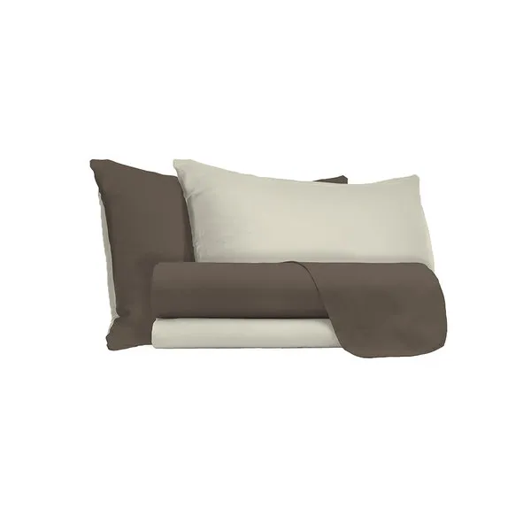 DATEX Completo letto linea Natural Color, marrone/panna