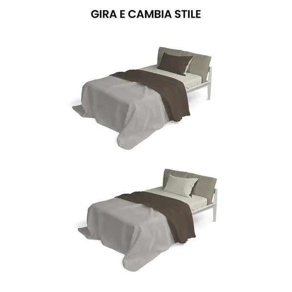 DATEX Completo letto linea Natural Color, marrone/panna