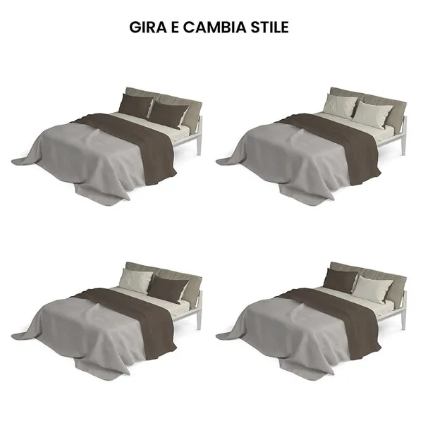 DATEX Completo letto linea Natural Color, marrone/panna
