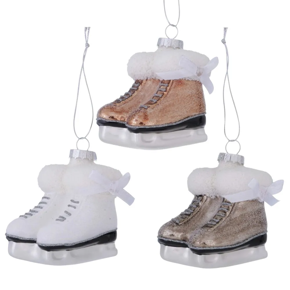 Decorazione albero di Natale Madeline in vetro trasparente assortito 3 pz