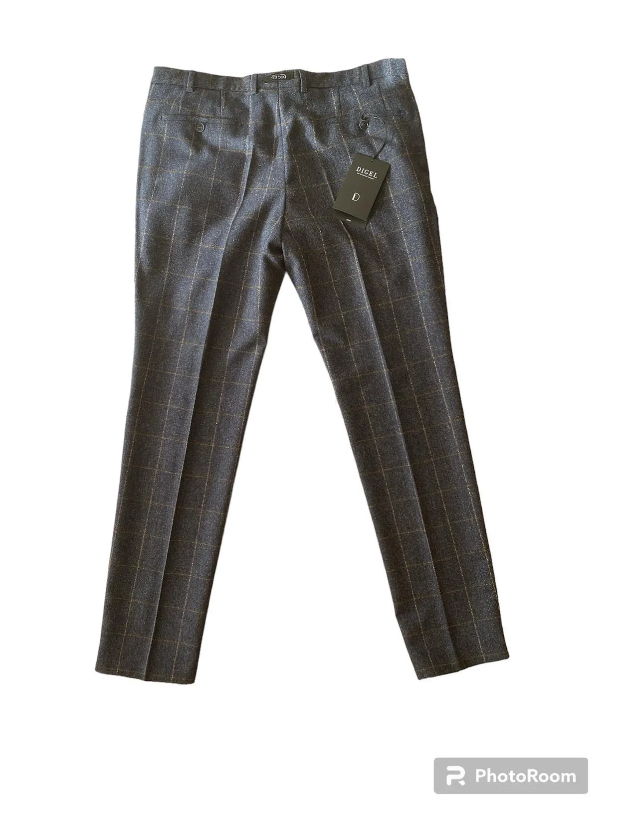 DIGEL pantalone da completo a quadri KAI