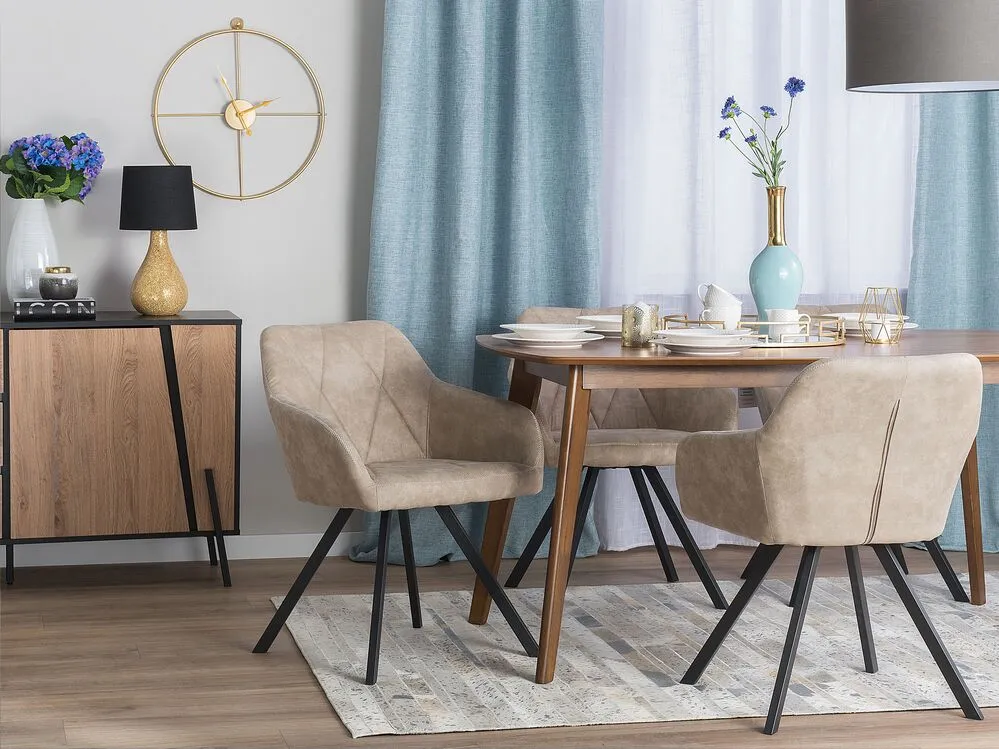 Dining Table MADOX Dark Walnut 150 cm 90 cm